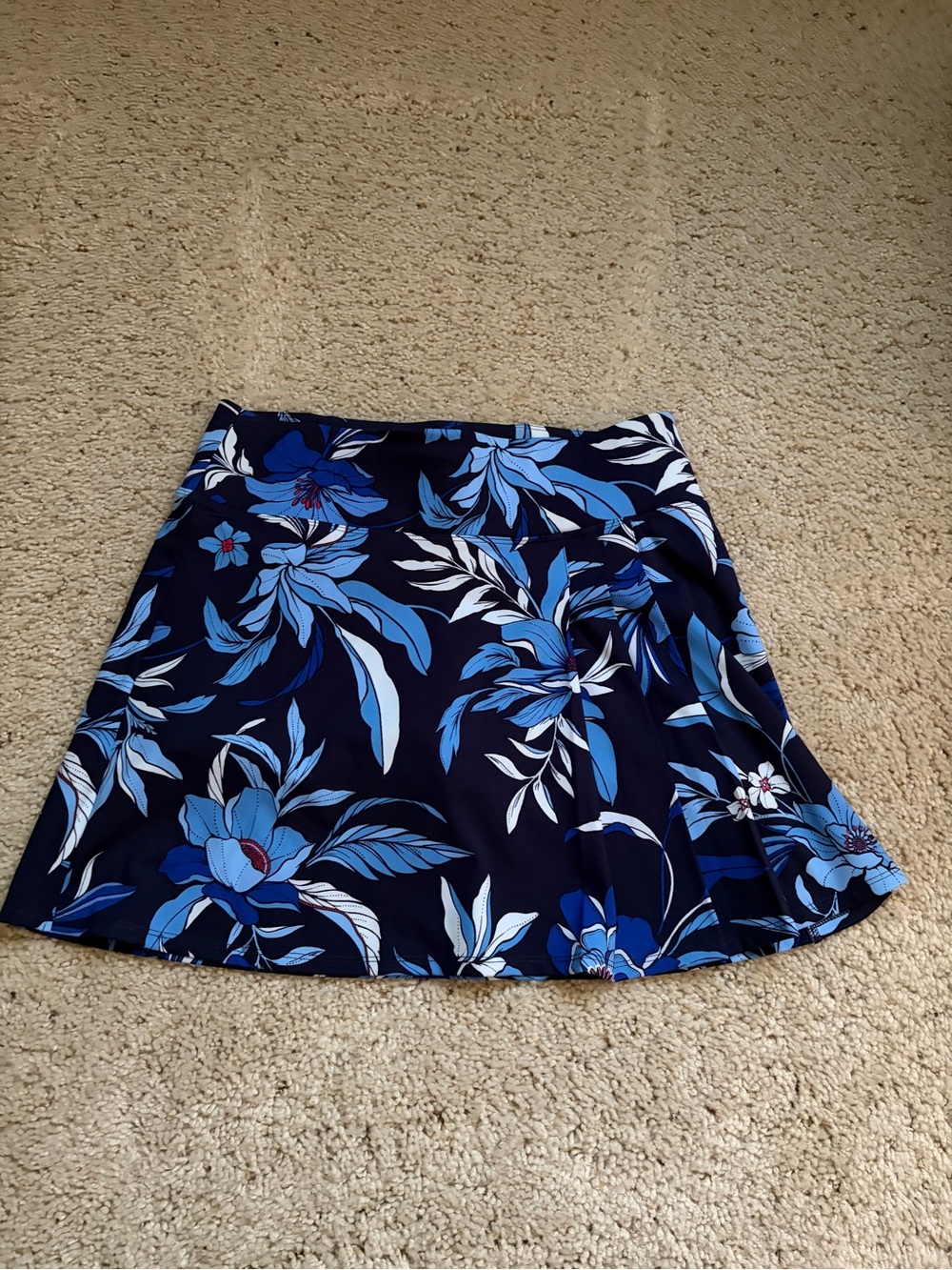 Tommy Bahama Skort Skirt Navy Blue Floral Golf Tennis Size S (150)
